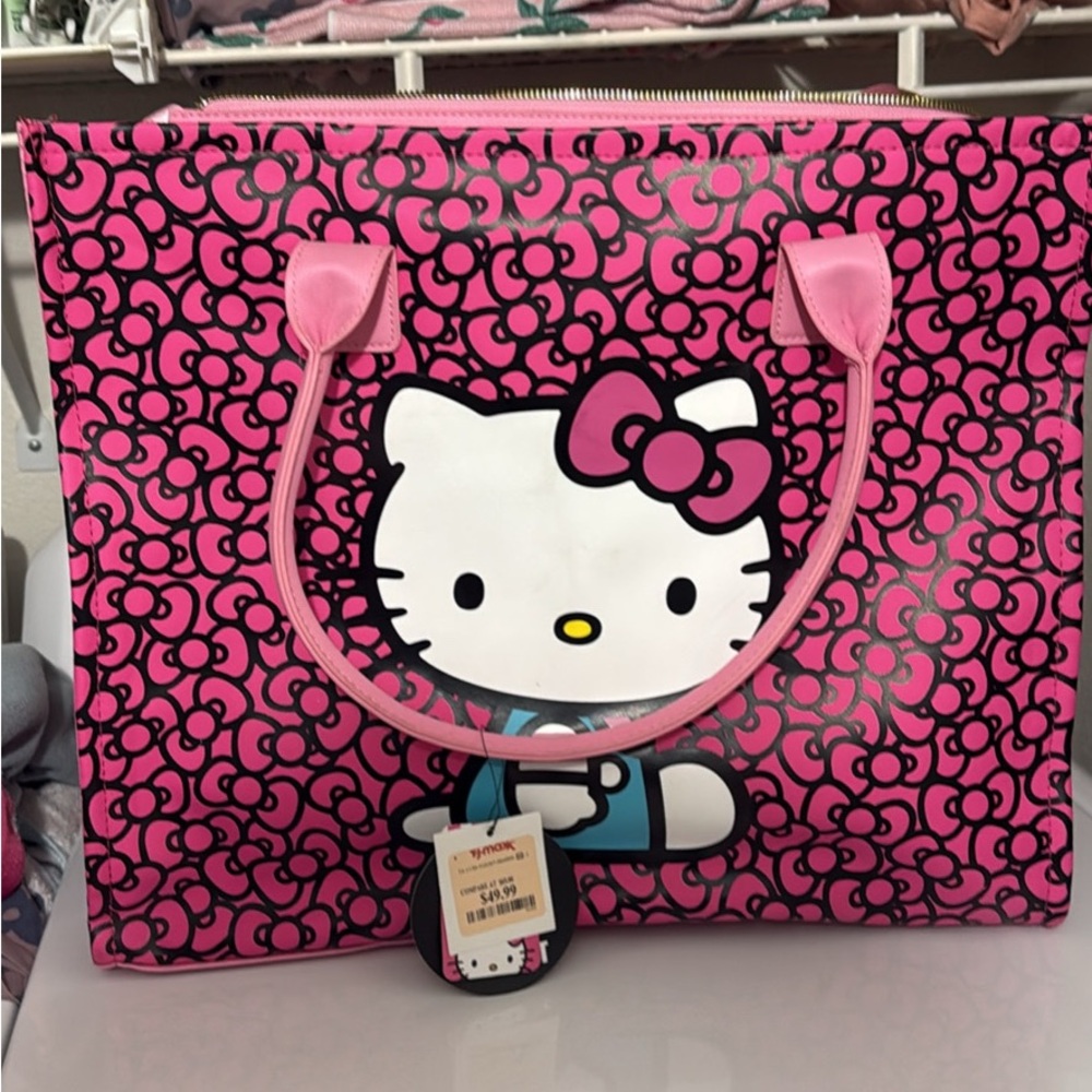 Hello Kitty Pink bow Print Travel Bag